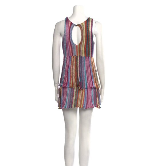 CHIO Di Stefania D Mini Silk Knit Dress Sz S Semi Sheer Swim Swimsuit Cover-Up - Picture 3 of 9